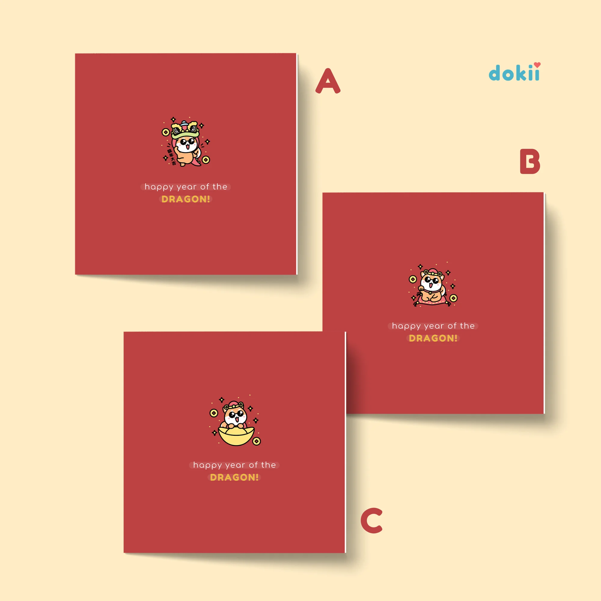 dokii lunar new year 2024 dragon card-2