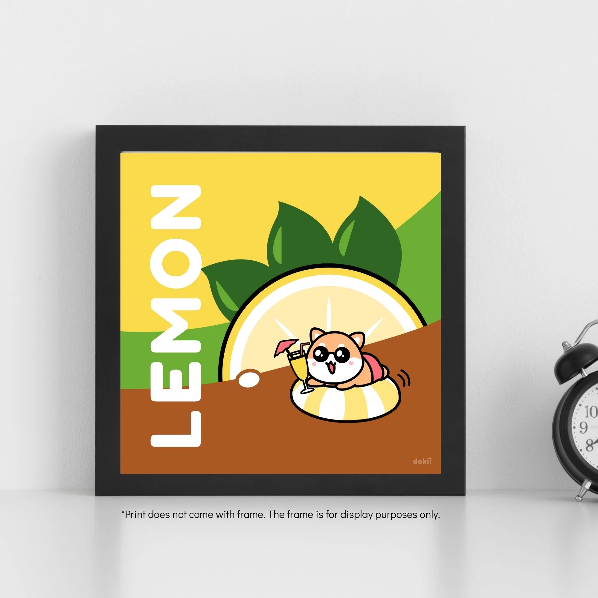 Print does not come with frame. The frame is for display purposes only