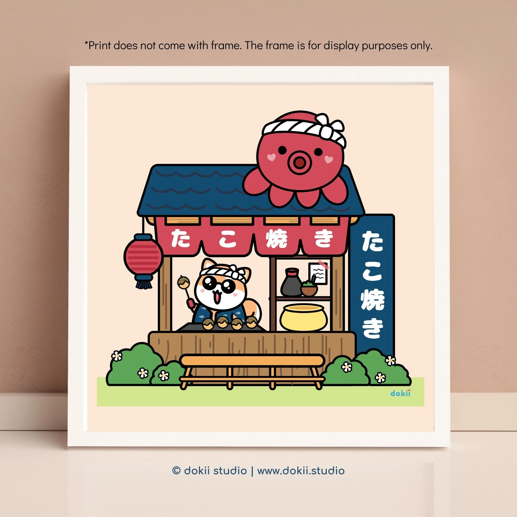 dokii art print takoyaki stall sunnie 3